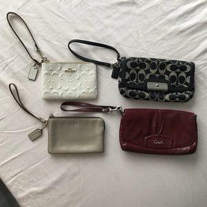 Coach Wristlet lot of 4